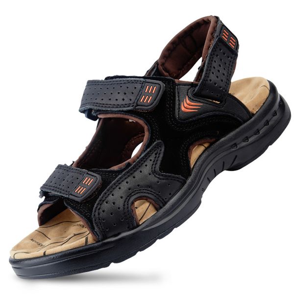 men shoes 2019 beach non-slip soft sandals roman summer flip flops flat sandals sports bottom leather comfortable flat open toe, Black
men shoes 2019 beach non-slip soft sandals roman summer flip flops flat sandals sports bottom leather comfortable flat open toe, Black