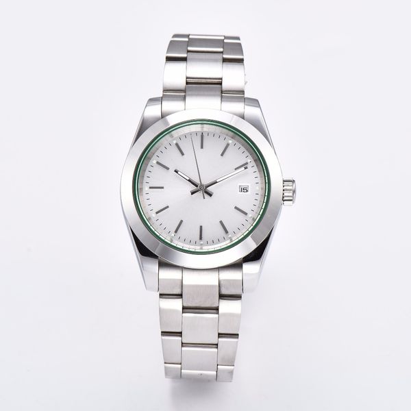 40mm white dial calendar luminous hand pointer men's new 316l stainless steel bracelet watch automatic movement c225-7, Slivery;brown
40mm white dial calendar luminous hand pointer men's new 316l stainless steel bracelet watch automatic movement c225-7, Slivery;brown