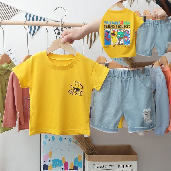 baby boy gril summer cotton clothes children cartoon t shirt letter denim shorts 2pcs/sets infant kid fashion toddler tracksuits, White
baby boy gril summer cotton clothes children cartoon t shirt letter denim shorts 2pcs/sets infant kid fashion toddler tracksuits, White