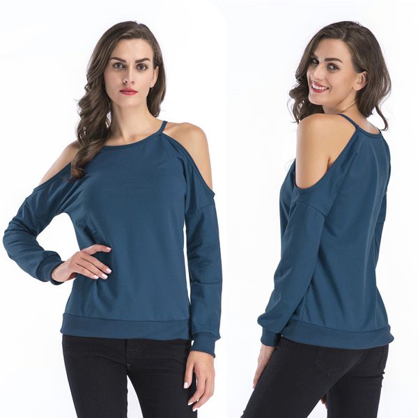 womens designer long-sleeved off-shoulder base shirt season loose-fit sweatshirt thin solid color, Black
womens designer long-sleeved off-shoulder base shirt season loose-fit sweatshirt thin solid color, Black