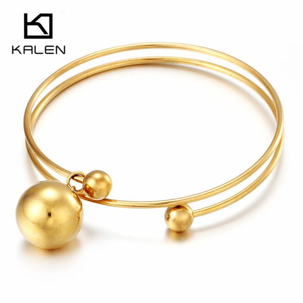 gold color bangle stainless steel big bead charm bracelets for women jewelry accessories friendship gifts, Black
gold color bangle stainless steel big bead charm bracelets for women jewelry accessories friendship gifts, Black