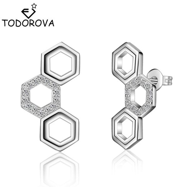 todorova cubic zircon hexagon honeycomb earrings for women hive hexagon stud earrings simple geometric bijoux, Golden;silver
todorova cubic zircon hexagon honeycomb earrings for women hive hexagon stud earrings simple geometric bijoux, Golden;silver