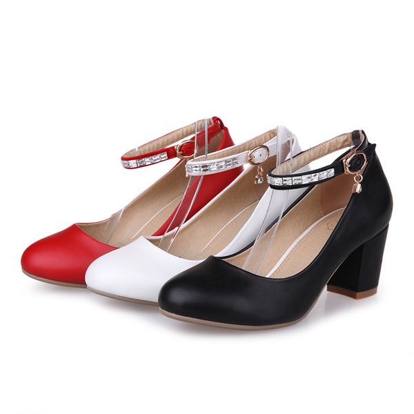 women children platform high heels mary jane shoes crystal buckle ladies party shoes thick heel female black size 32- 43, Black;grey
women children platform high heels mary jane shoes crystal buckle ladies party shoes thick heel female black size 32- 43, Black;grey