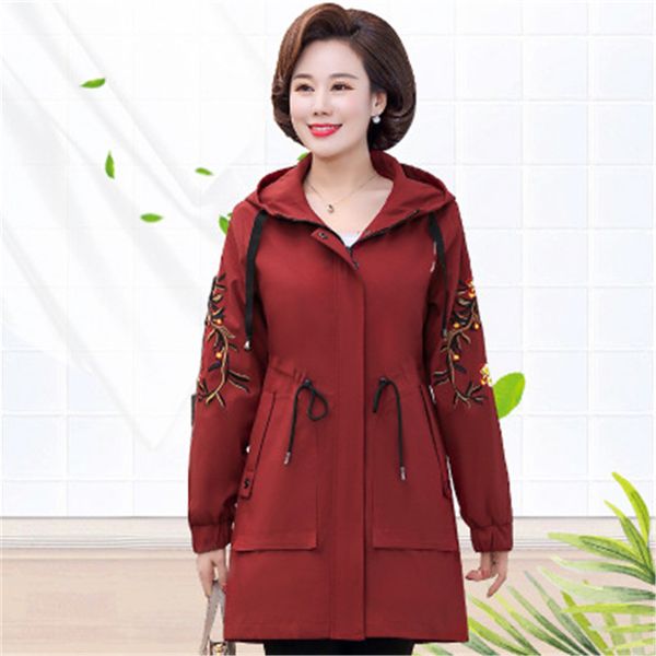 2019 spring autumn new plus size loose women's clothing embroidery hooded jacket cotton casual long windbreaker coat female t513, Tan;black
2019 spring autumn new plus size loose women's clothing embroidery hooded jacket cotton casual long windbreaker coat female t513, Tan;black