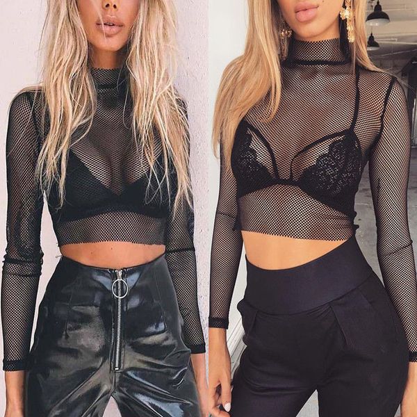 2018 women blouses see through transparent mesh stand neck long sleeve sheer blouse shirt ladies tee plus size, White
2018 women blouses see through transparent mesh stand neck long sleeve sheer blouse shirt ladies tee plus size, White