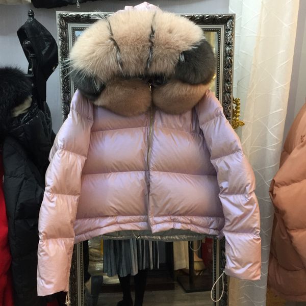 two side real fox fur womens white duck down winter warm parka fashion coat, Black
two side real fox fur womens white duck down winter warm parka fashion coat, Black
