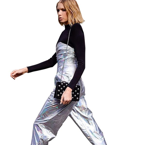 fashion 2019 bright silver rompers casual streetwear women pants trousers slim wrapped chest sleeveless jumpsuit, Black;white
fashion 2019 bright silver rompers casual streetwear women pants trousers slim wrapped chest sleeveless jumpsuit, Black;white