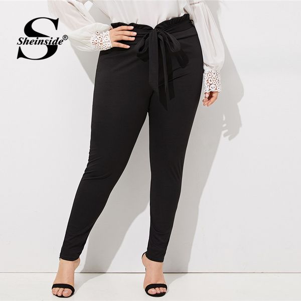 sheinside plus size elegant pleated waist skinny pants women 2019 spring mid waist belted trousers ladies casual carrot pants, Black;white
sheinside plus size elegant pleated waist skinny pants women 2019 spring mid waist belted trousers ladies casual carrot pants, Black;white