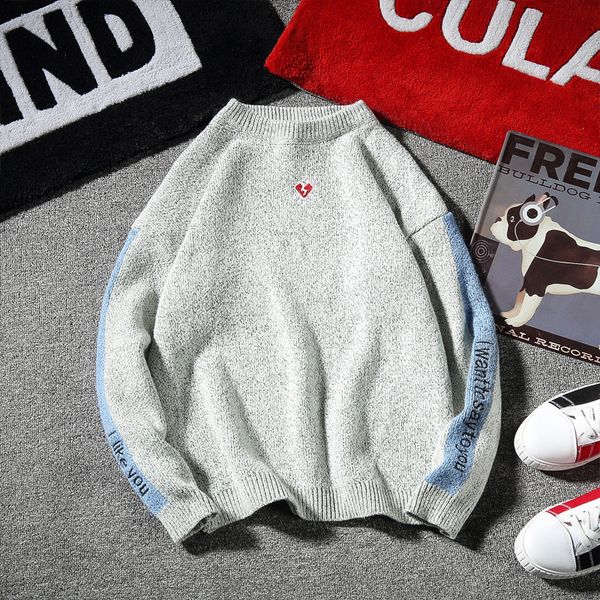 2019 new spring and autumn winter sweater fashion couple models large size loose round neck sweater casual pullover -5xl, White;black
2019 new spring and autumn winter sweater fashion couple models large size loose round neck sweater casual pullover -5xl, White;black