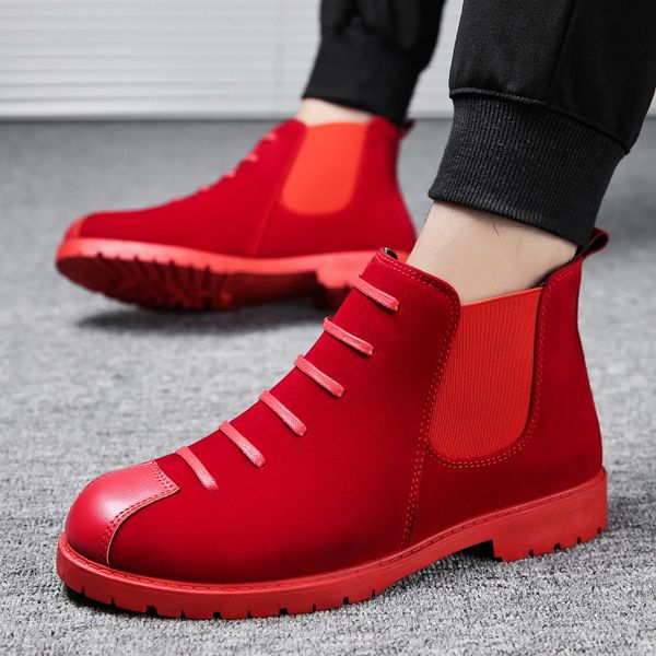 men snow boots autumn winter no plush red ankle boots male high dress work shoes men zapatos de hombre sneaker, Black
men snow boots autumn winter no plush red ankle boots male high dress work shoes men zapatos de hombre sneaker, Black