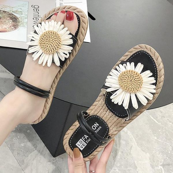 bohemian style flat beach sandal woman shoes new arrival non-slip women's summer footwear flower lightweight beach sandal woman, Black
bohemian style flat beach sandal woman shoes new arrival non-slip women's summer footwear flower lightweight beach sandal woman, Black