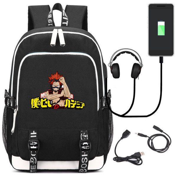 my hero academia backpack kirishima eijiro anime bookbag usb charging women travel bagpack cartoon men bags lapschool bag
my hero academia backpack kirishima eijiro anime bookbag usb charging women travel bagpack cartoon men bags lapschool bag