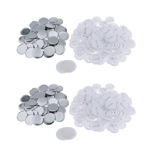 200-packs 44mm blank badges & buttons parts for badge & button making machine, Black
200-packs 44mm blank badges & buttons parts for badge & button making machine, Black