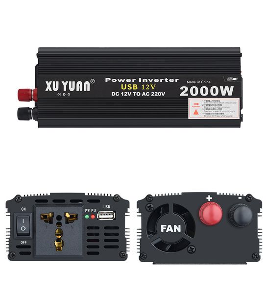 12v/24v to ac 220v 2000w car inverter power voltage transformer pure sine wave rechargeable power inverter converter with fan
12v/24v to ac 220v 2000w car inverter power voltage transformer pure sine wave rechargeable power inverter converter with fan