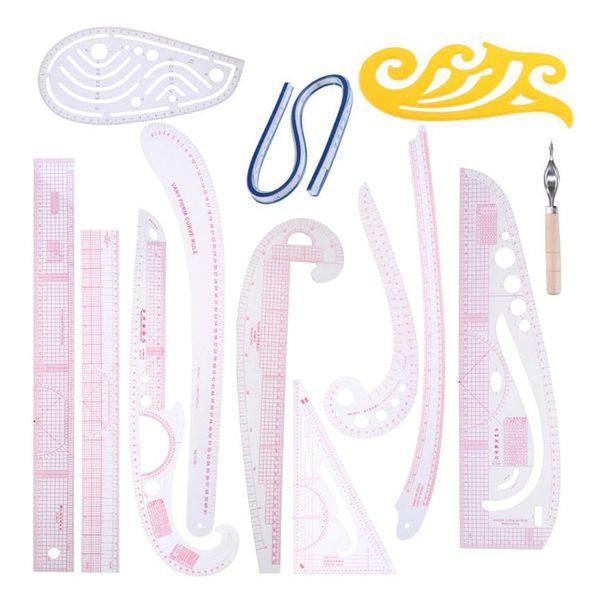 13pcs/set ruler french curve set cutting ruler yardstick sleeve arm french curve cut cutting knife sewing tools, Black
13pcs/set ruler french curve set cutting ruler yardstick sleeve arm french curve cut cutting knife sewing tools, Black