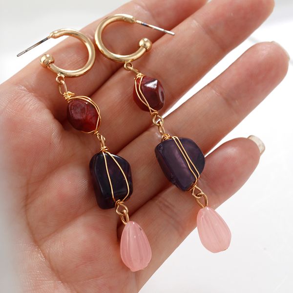 aensoa 2019 new handmade irregular stones long earrings for women fashion bohemia drop statement earrings jewelry accessories, Silver
aensoa 2019 new handmade irregular stones long earrings for women fashion bohemia drop statement earrings jewelry accessories, Silver