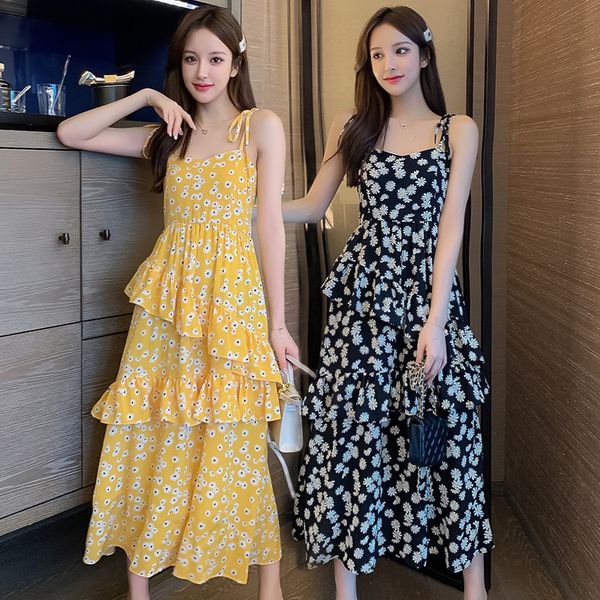 little daisy flower dress women seaside holiday trend lace up cake skirt women, Black;gray
little daisy flower dress women seaside holiday trend lace up cake skirt women, Black;gray