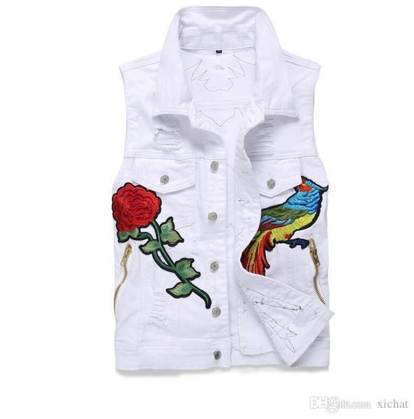 classic vintage men's denim vest sleeveless casual embroidery labeling blue jeans jacket slim waistcoat men clothing us size m-xxx, Black;white
classic vintage men's denim vest sleeveless casual embroidery labeling blue jeans jacket slim waistcoat men clothing us size m-xxx, Black;white