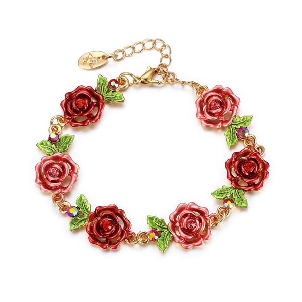 tuliper rose flower bracelet for women party bridesmaid charming jewelry mother's day gifts girls dropshipping enamel femme, Black
tuliper rose flower bracelet for women party bridesmaid charming jewelry mother's day gifts girls dropshipping enamel femme, Black