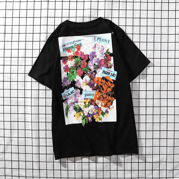new mens designer t shirt premium brand white t shirts floral print womens tshirts high street hip-hop tee fashion men clothing luxury tees, White;black
new mens designer t shirt premium brand white t shirts floral print womens tshirts high street hip-hop tee fashion men clothing luxury tees, White;black
