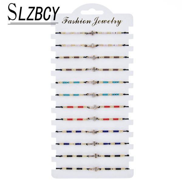 12 pcs/set rhinestone cross charm bracelets set for women child adjustable string weave seed beads wristband boho jewelry gifts, Golden;silver
12 pcs/set rhinestone cross charm bracelets set for women child adjustable string weave seed beads wristband boho jewelry gifts, Golden;silver