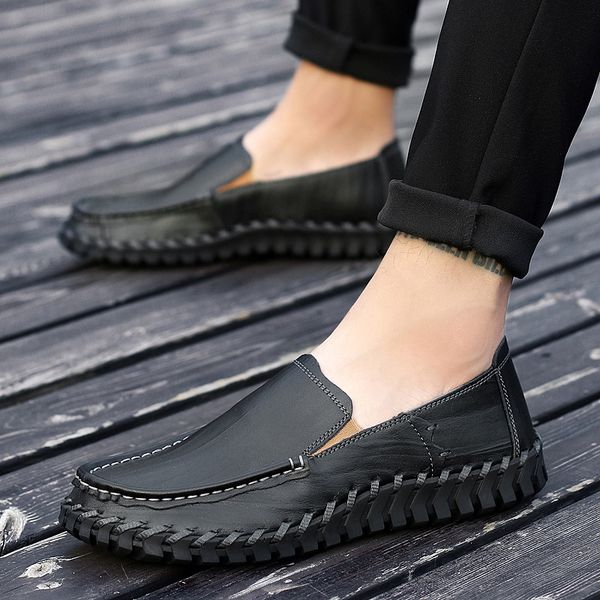 new autumn shoes for men cowhide soft rubber wear-resisting skid resistance fashionable casual shoes, Black
new autumn shoes for men cowhide soft rubber wear-resisting skid resistance fashionable casual shoes, Black