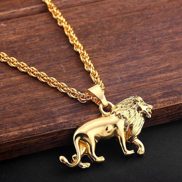alloy gold plated animal lion pendant necklace pure gold color chain hip-hop necklace jewelry for men, Silver
alloy gold plated animal lion pendant necklace pure gold color chain hip-hop necklace jewelry for men, Silver