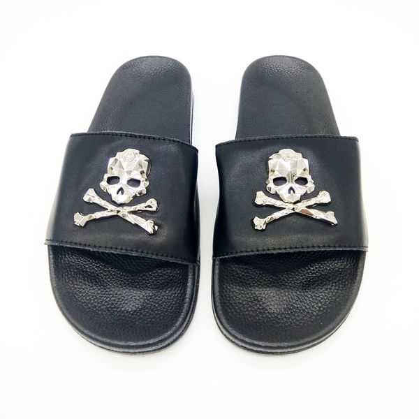 summer men slippers couple cow leather sandals black skull women slides indoor home shoes flip-flops big size 45
summer men slippers couple cow leather sandals black skull women slides indoor home shoes flip-flops big size 45