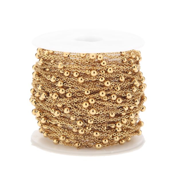 2 meters stainless steel gold beaded satellite cable link chain for diy anklet necklaces bracelet jewelry making accessories, Blue;slivery
2 meters stainless steel gold beaded satellite cable link chain for diy anklet necklaces bracelet jewelry making accessories, Blue;slivery