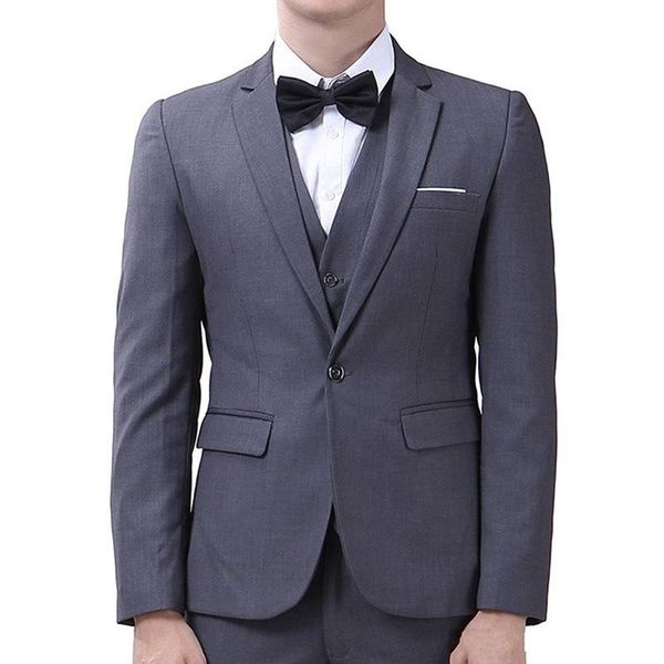 one button dark grey groom tuxedos notch lapel men suits 3 pieces wedding/prom/dinner blazer (jacket+pants+vest+tie) w599, Black;gray
one button dark grey groom tuxedos notch lapel men suits 3 pieces wedding/prom/dinner blazer (jacket+pants+vest+tie) w599, Black;gray