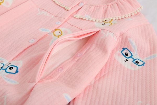 2019 autumn and winter pregnant women cotton pajamas breastfeeding suit pregnant women cartoon home clothes maternity dress, White
2019 autumn and winter pregnant women cotton pajamas breastfeeding suit pregnant women cartoon home clothes maternity dress, White