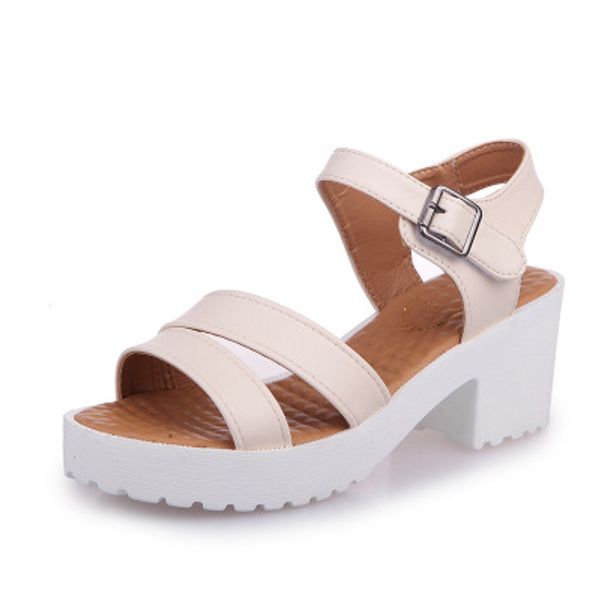 2020 new buckle one women's sandals waterproof platform high-heeled 32-45 fish mouth shoes, Black
2020 new buckle one women's sandals waterproof platform high-heeled 32-45 fish mouth shoes, Black
