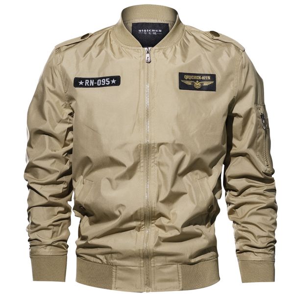 men slim-fit bomber jackets spring autumn men casual solid zipper pilot jacket baseball thin stand collar male coats, Black;brown
men slim-fit bomber jackets spring autumn men casual solid zipper pilot jacket baseball thin stand collar male coats, Black;brown