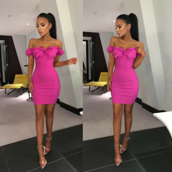 2019 dress lady women's off shoulder sleeveless dress bandage bodycon evening party summer lady girl club mini, Black;gray
2019 dress lady women's off shoulder sleeveless dress bandage bodycon evening party summer lady girl club mini, Black;gray