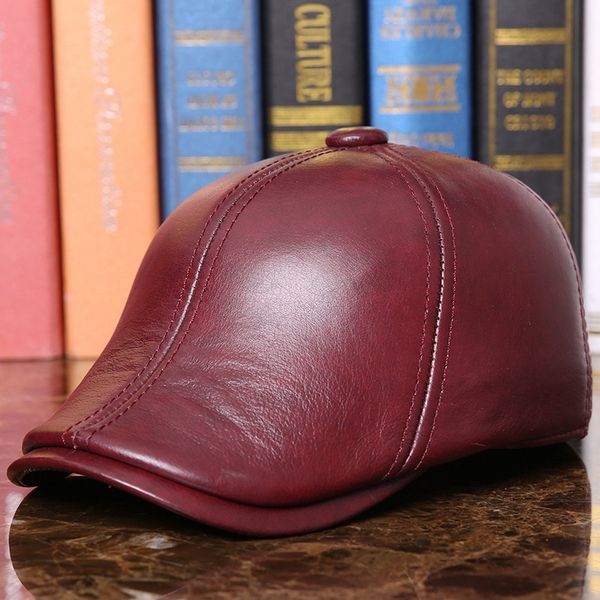 men earmuffs genuine sheepskin leather beret hat autumn and winter middle-aged men's leather tongue warm baseball cap outdoor, Blue;gray
men earmuffs genuine sheepskin leather beret hat autumn and winter middle-aged men's leather tongue warm baseball cap outdoor, Blue;gray