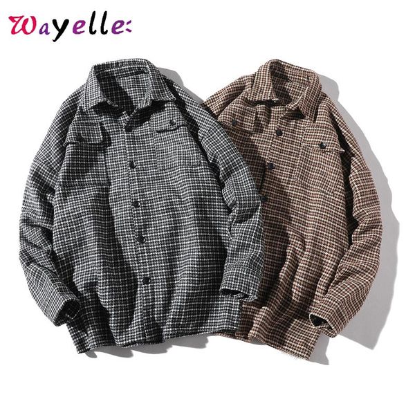 plaid long sleeve shirt men 2019 cotton retro dress shirt men hip hop loose japanese streetwear camisa masculina, White;black
plaid long sleeve shirt men 2019 cotton retro dress shirt men hip hop loose japanese streetwear camisa masculina, White;black