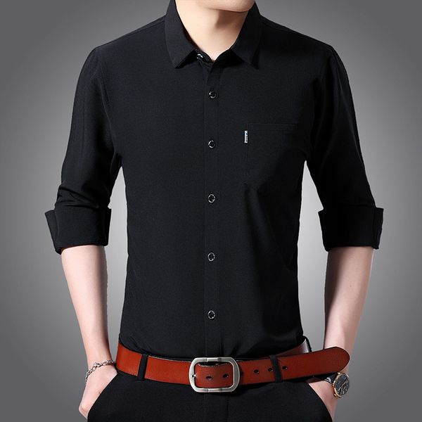 spring men's thin business shirt cotton fashion casual long sleeve shirt slim men's lapel cardigan mens dress shirts, White;black
spring men's thin business shirt cotton fashion casual long sleeve shirt slim men's lapel cardigan mens dress shirts, White;black