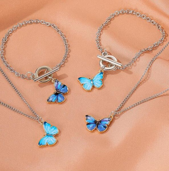 2020 butterfly pendant necklaces bracelet for women girls fashion pink gold necklace elegant choker fashion sweet jewelry gift, Silver
2020 butterfly pendant necklaces bracelet for women girls fashion pink gold necklace elegant choker fashion sweet jewelry gift, Silver