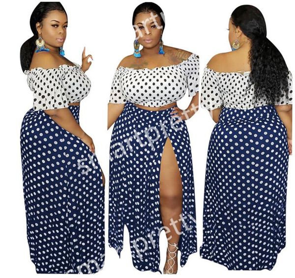 summer women split skirt set dots crop vest tank + long dress 2 piece tracksuit short sleeve shoulder off party club clothing ly310, White
summer women split skirt set dots crop vest tank + long dress 2 piece tracksuit short sleeve shoulder off party club clothing ly310, White