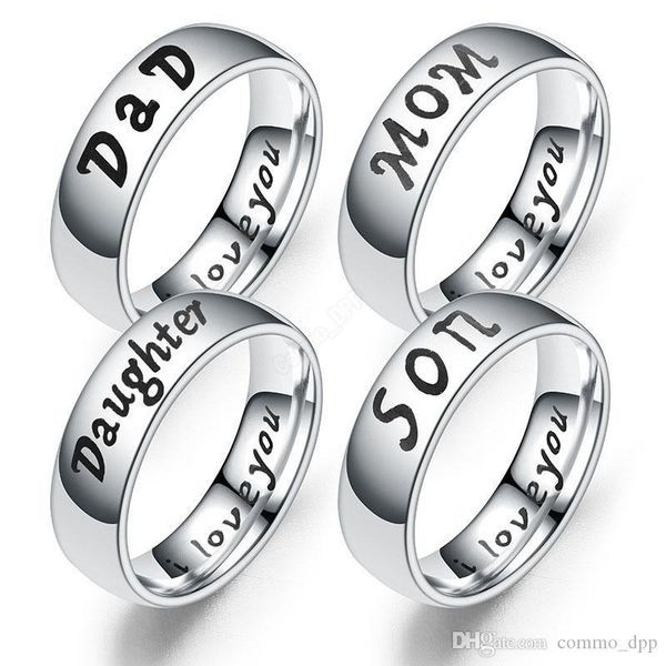 i love you dad mom son daughter letter rings for women men stainless steel family warmth finger ring fashion jewelry gift, Silver
i love you dad mom son daughter letter rings for women men stainless steel family warmth finger ring fashion jewelry gift, Silver