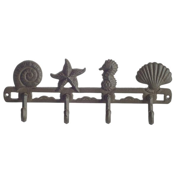 cast iron wall hangers hippocampus stars and shells with 4 hooks - wall-mounted decorative cabinets
cast iron wall hangers hippocampus stars and shells with 4 hooks - wall-mounted decorative cabinets
