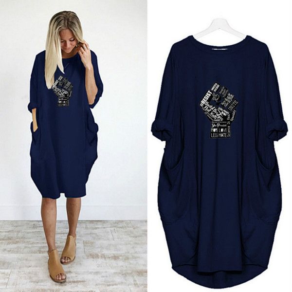 women designer dresses luxury printed casual long sleeve dresses womens fashion crew neck loose dresses summer, Black
women designer dresses luxury printed casual long sleeve dresses womens fashion crew neck loose dresses summer, Black