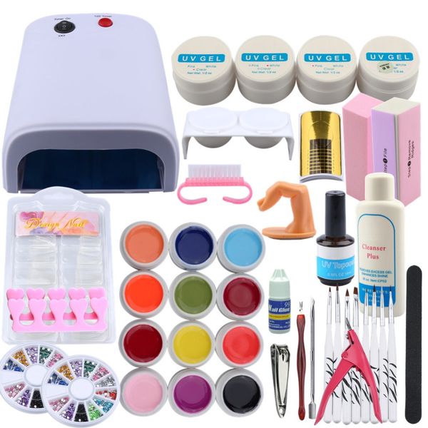manicure sets 12color uv gel set nail of 36w uv lamp machine nail art tools kit brush false french tips extension kit
manicure sets 12color uv gel set nail of 36w uv lamp machine nail art tools kit brush false french tips extension kit