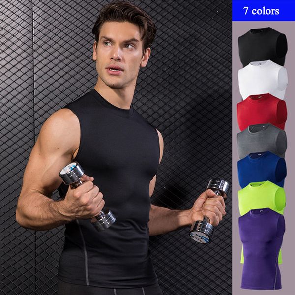 men's tight training vest quick dry running vest workout tank fitness basketball gym men sport sleeveless t-shirt, Black;blue
men's tight training vest quick dry running vest workout tank fitness basketball gym men sport sleeveless t-shirt, Black;blue
