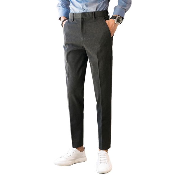pure color men suit pant 2019 autumn men pants business casual mens trousers black gray khaki, White;black
pure color men suit pant 2019 autumn men pants business casual mens trousers black gray khaki, White;black