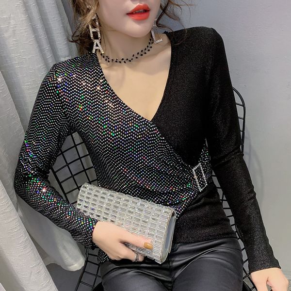 drilling t-shirt long sleeve womens 2020 new spring autumn sequins t-shirt fashion slim t-shirt, White
drilling t-shirt long sleeve womens 2020 new spring autumn sequins t-shirt fashion slim t-shirt, White