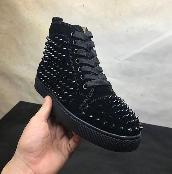 2018 mens доставка дизайнерские классический шипованных кроссовки плоские туфли mid cut boots шипы красной подошвой обуви заклепки velvet or, Black
2018 mens доставка дизайнерские классический шипованных кроссовки плоские туфли mid cut boots шипы красной подошвой обуви заклепки velvet or, Black