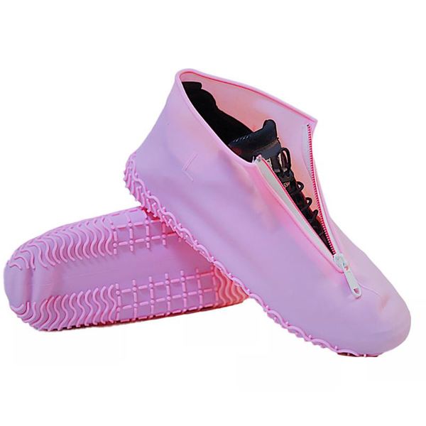 shoe parts & accessories 1 pair reusable silicone travel elastic waterproof outdoor protective non slip cover zipper portable rain boots, White;pink
shoe parts & accessories 1 pair reusable silicone travel elastic waterproof outdoor protective non slip cover zipper portable rain boots, White;pink