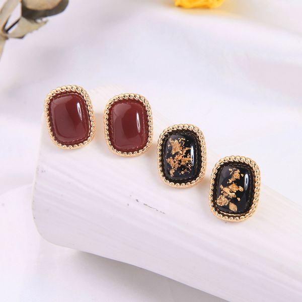 fashion drop earrings for women elegant gold color metal black red geometric resin gem drop dangle earring jewelry accessories, Silver
fashion drop earrings for women elegant gold color metal black red geometric resin gem drop dangle earring jewelry accessories, Silver