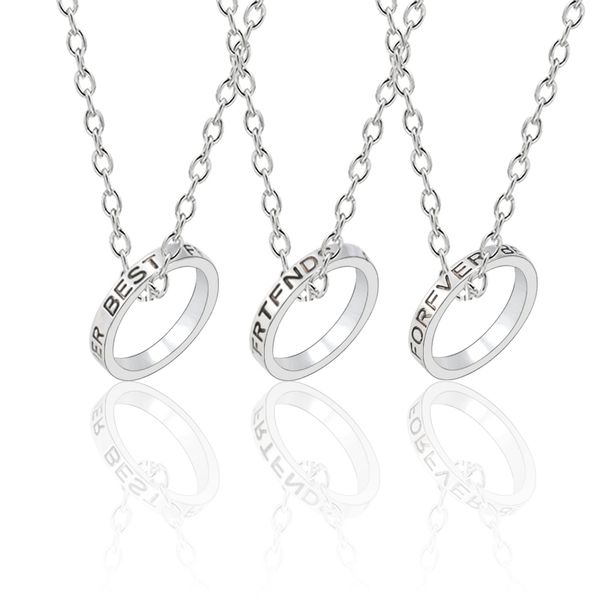 3 pcs/set friends forever necklaces silver round simple pendant necklace for girls women sisters bff friendship jewelry
3 pcs/set friends forever necklaces silver round simple pendant necklace for girls women sisters bff friendship jewelry